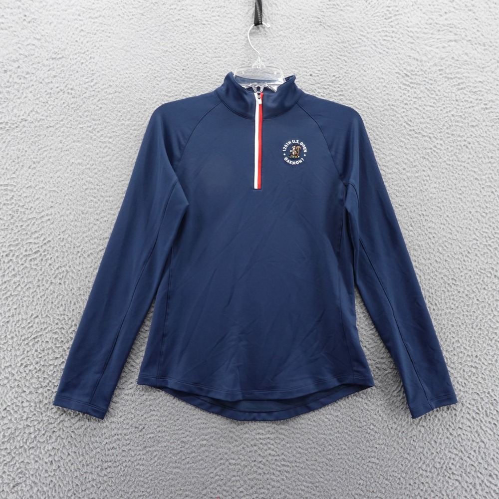 Walter Hagen Womens XS Blue 125th US Open Long‎ Sleeve Golf 1/4 Zip Pullover NEW
